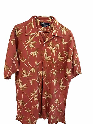 #ad REAR Vintage Polo Ralph Lauren Allover Bamboo Floral Shirt boho cotton $50.00