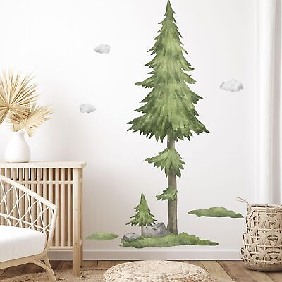 #ad Tree Wall Decal Large Pine Tree Wall Sticker for Bedroom Living Room Waterco... $23.86