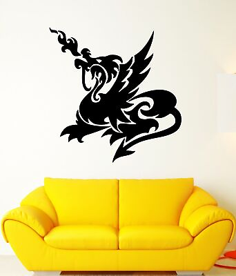 #ad Wall Stickers Vinyl Decal Dragon Fantasy Mythological Creature Nursery ig1724 $69.99