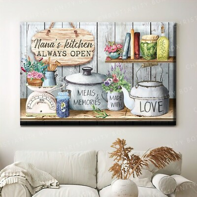 #ad Personalized Kitchen Poster Farmhouse Kitchen Wall Art Decor $15.42