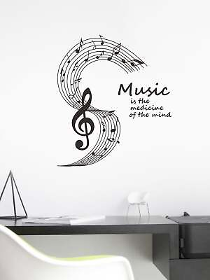 #ad Music Wall Sticker Decorative Wall Art Decal Creative Design for Home $7.64