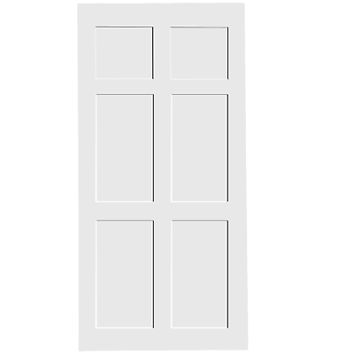 #ad #ad CRAZY ELF 32x80 Six Panel Primed Door Slab DIY Modern Interior Barn Door $270.53