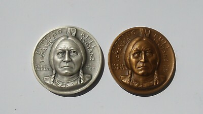 #ad Sitting Bull Medallic Art Co. .999 Silver amp; Solid Bronze Medals South Dakota St. $299.00