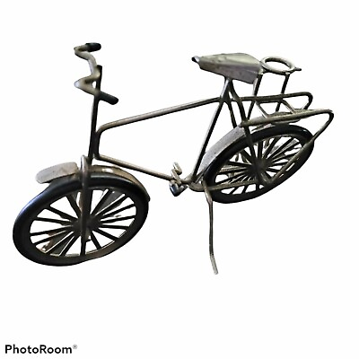 #ad Vintage Style Metal Bicycle Sculpture Decor Rustic $12.00