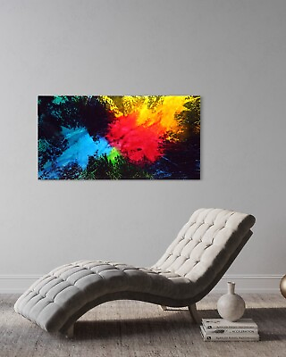 #ad Large Original Resin Painting Contemporary Modern Abstract Art Canvas Signed $550.00