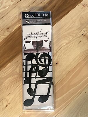 #ad DCWV Home Self Adhesive 3D Wall Decor Music Notes Staff Decoration 66.6 x 27.38quot; $25.11