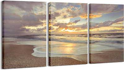 #ad Beach Wall Art Pictures for Living Room Wall Decoration Beach Pictures Wall Art $116.34
