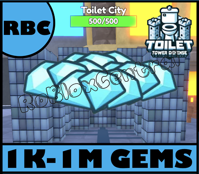 #ad 1K 1M TOILET TOWER DEFENCE CHEAP TTD DIAMONDS 💎CLEAN THOUSANDS OF GEMS $14.49