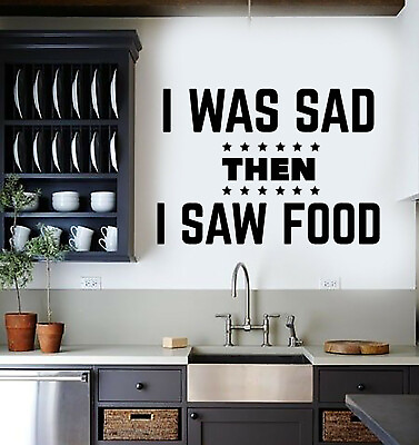 #ad Vinyl Wall Decal Kitchen Decoration Dining Room Food Words Stickers g3123 $49.99