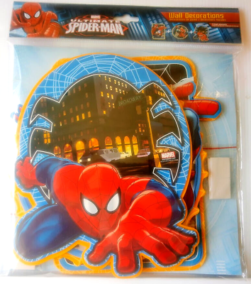 #ad PACKAGE OF ULTIMATE SPIDER MAN STICK ON WALL DECORATIONS NEW FREE U.S. SHIPPING $11.99