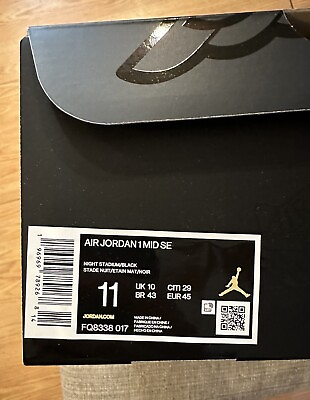#ad Size 11 Air Jordan 1 SE Mid Night Stadium $119.99