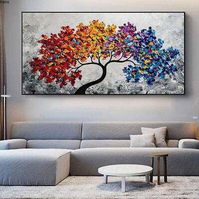 #ad #ad Abstract Colorful Tree of Life Canvas Painting Canvas Wall Nordic Art Prints Art $20.85