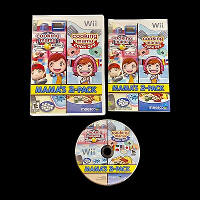 #ad Cooking Mama#x27;s 2 Pack World Kitchen and Cook Off Nintendo Wii 2012 Complete CIB $19.99