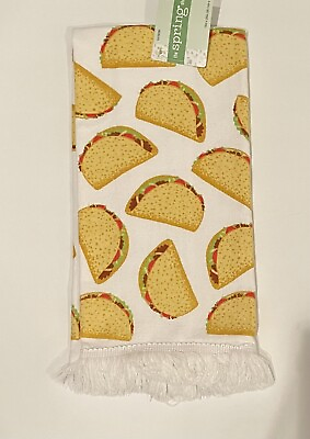 #ad NEW Kitchen Towel “Tacos” Taco Tuesday Novelty Kitchen Decor 15x25 NWT $5.50