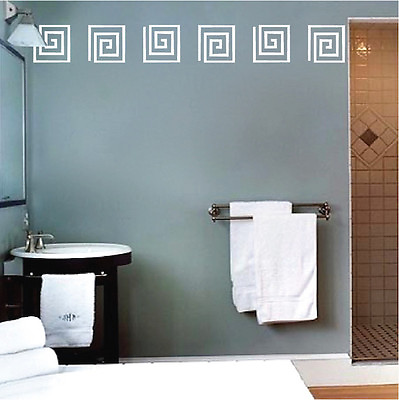 #ad Elegant Design Wall Decals Fancy Wall Pattern Wall Vinyl Square Spirals d81 $119.95
