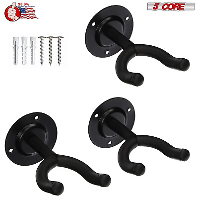 #ad 3X Guitar Hanger Wall Mount Holder Hook Stand Wall for Acoustic Electric Guitar $8.49
