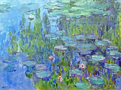 #ad Waterlilies #2 by Claude Monet art painting print $12.99