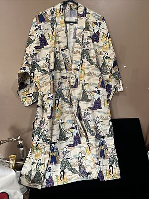 #ad Vintage Oriental Kimono Robe Cottonm $19.95