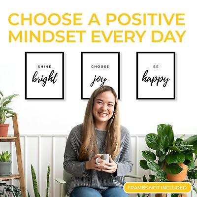 #ad Inspirational Wall Art for Office Unframed Motivational Posters Positive Vibe $10.40