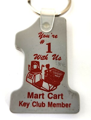 #ad Vintage Kmart Mart Cart Keychain Fob Key Club Member Store Advertisement $19.95
