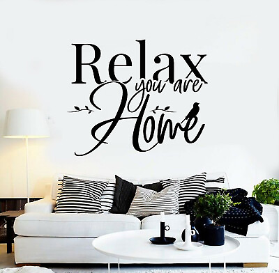 #ad Vinyl Wall Decal Lettering Phrase Relax Home Interior Stickers Mural g3090 $69.99