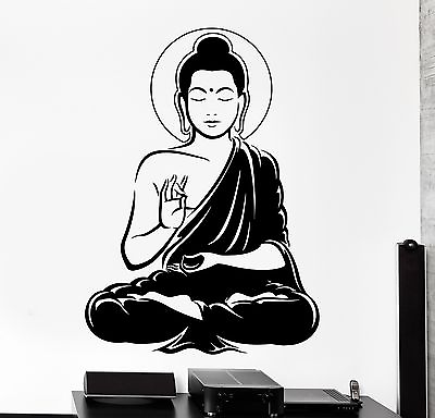 #ad Wall Vinyl Decal Buddha Buddhism Calm Meditation Bedroom Decor z4090 $69.99