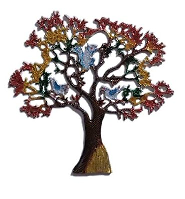 #ad Metal tree of life wall artwork decor family trees 12.5 X 12.5 X 0.3 Inch $34.27