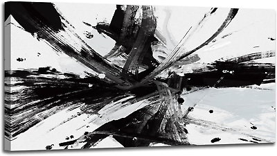#ad Black and White Abstract Canvas Prints Wall Art for Living Room Office Wall amp; $77.47