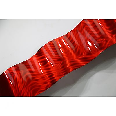 Abstract Art Red Metal Wall Painting Hanging Sculpture Modern Decor by Jon Allen $260.00