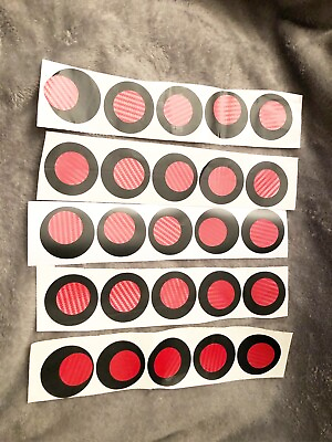 #ad Black Red Circle Decal Wall Decal Home Decor Home Office Wall Dec Sticker 50pc $12.99