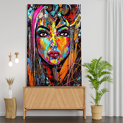 #ad Girl Abstract Canvas Painting Canvas Wall Art Home Decor Posters Prints Pictures $19.99
