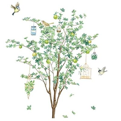 #ad #ad Green Tree Wall Decals Birds Tree Wall Decor Girdcage Tree Wall Stickers $19.13
