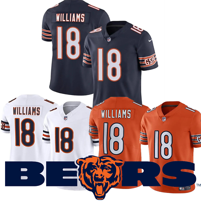 #ad #ad Chicago Bears #18 Caleb Williams Men#x27;s 2024 Vapor Stitched Jersey $64.99