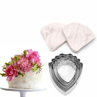 #ad Peony Cutter amp; Veiner Cake Decorating Supplies Stainless Steel Cookie Cutter ... $21.77