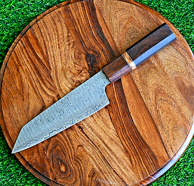 #ad #ad Japanese Style Santoku Chef Knife Custom HandMade Hand Forged Damascus Steel $29.99