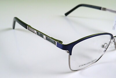 #ad Modern Art Modern A603 Glasses Frames Matte Navy Gunmetal Size 54 16 135 New $79.80