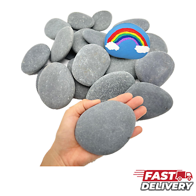 #ad 20Pcs Flat Rocks For Painting Painting Rocks 3quot; 4quot; Rocks To Paint Smooth Rocks $30.44