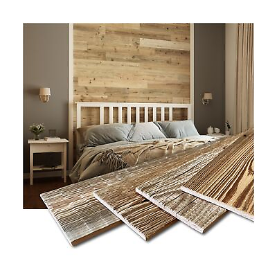 #ad Wood Paneling for Wall Reclaimed Wood Planks for Rustic Decor Set of 24 B... $232.45