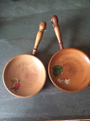 #ad Two Decorative Wooden Spoons for Wall Hanging country style $9.00