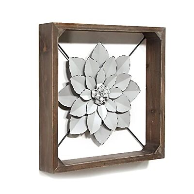 #ad Stratton Home Décor Stratton Home Decor Framed Metal Flower $28.96