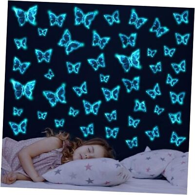 #ad Glow in The Dark Butterfly Wall Decals Butterfly Wall Blue Luminous Style 6 $19.18