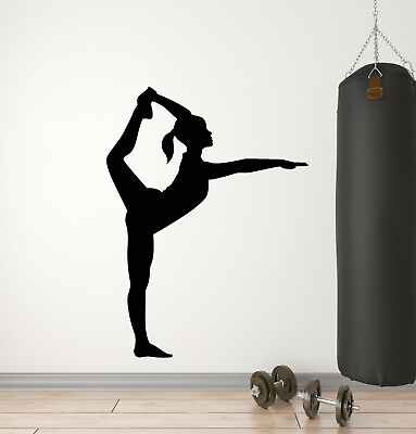 #ad Vinyl Wall Decal Sport Girl Rhythmic Gymnastics Charge Stickers Mural g437 $69.99