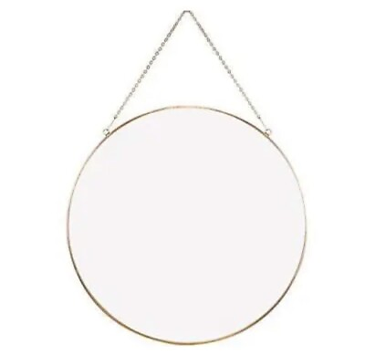 #ad Dahey Hanging Circle Mirror Wall Decor Small Gold Round Mirror with Hanging $21.99