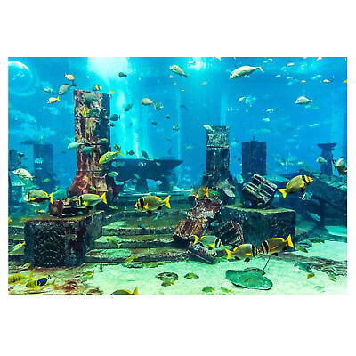 #ad Coral Aquarium Background Underwater Poster Fish Tank Wall Decorations Sticker $10.61