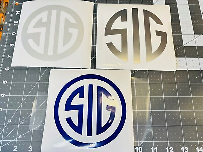 #ad TWO Sig Sauer Vinyl Decals 3 Styles Many Small Sizes amp; Colors amp; FREE Shipping $10.22