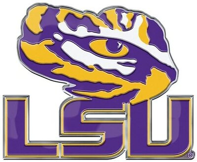 #ad Louisiana State University Tigers LSU Auto Emblem Aluminum Metal Embossed Die... $12.25