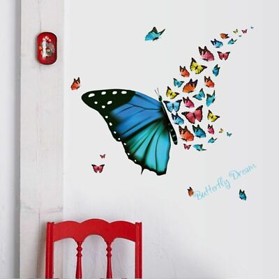 #ad #ad Wall Butterfly Sticker Decal Decor Home Art Stickers 3d Room Butterflies Bedroom $11.04