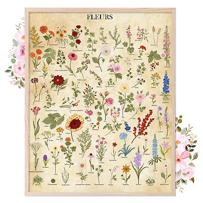 #ad #ad Vintage Flower Wall Art Large Botanical Poster Wild Flower Wall Art Wildfl $11.13