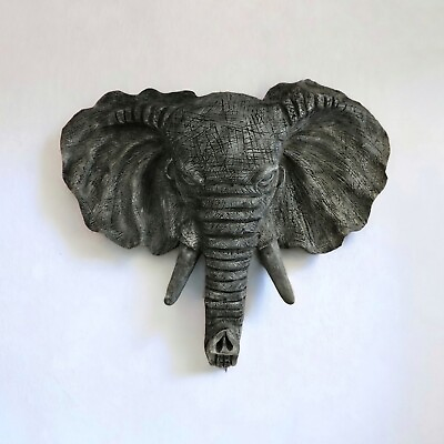 #ad Large Elephant Wall Statue Sculpture Home Decor 3D Wall Figure Art Objects $213.40