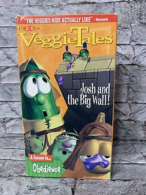 #ad VeggieTales Josh And The Big Wall VHS 1999 A Lesson In Obedience $3.99